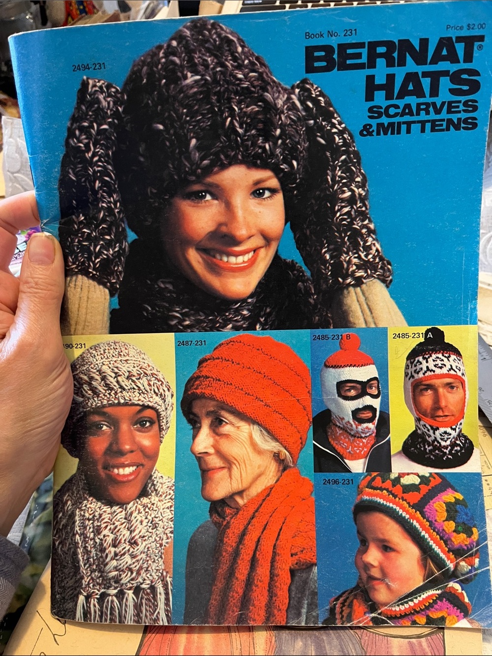Bernat Knitted Hats, Scarves & Mittens Book No. 231 1977